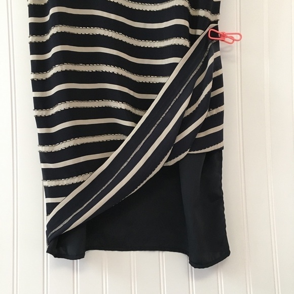 Club Monaco Silk Striped Tank Dress with Sequin Detail Size Extra Small - Picture 5 of 11